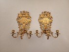 Antique 19th C Pair French Napoleon Iii Gilt Bronze Louis Xvi Style Sconces