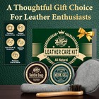 Leather Boot Care Kit - Mink Oil saddle Soap horsehair Brushes applicator   