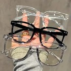 Square Clear Lens Fashion Glasses Black Frame Unisex Retro Casual Eyewear