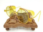 Antique Willson Amber Celluloid Sunglasses Goggles Vtg Steampunk Glasses W