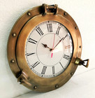12  Antique Marine Brass Ship Porthole Clock Nautical Wall Clock Home Decor