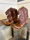 Vintage Children   s Cowboy Boots     Leather Western Boots