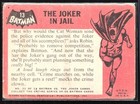 1966 Topps Batman Black Bat Logo  13 The Joker In Jail - Set Break  Vg 