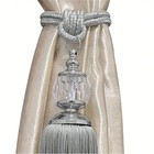 2pcs Modern Grey Crystal Curtain Tassel Holdbacks   Window Tiebacks For Drapes