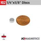 1 4in X 1 8in N52 Super Strong Disc Rare Earth Neodymium Magnet
