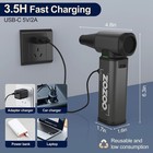Electric Air Duster 180000rpm Cordless Compressed Air Blower Pc Keyboard Car Led