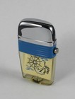 Vintage Scripto Vu Lighter Nautical Ship Wheel Helm Anchor   Cigarette Lighter