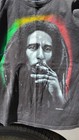Vintage Y2k 2005 Bob Marley Smoking Tee Sz 2xl Black T Shirt Zion-free Shipping 