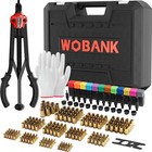 Rivet Nut Tool Kit - 16  Rivnut Tool Set With 12 Mandrels   230 Rivet Nuts