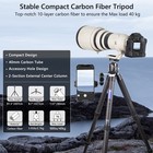 Heavy Duty Camera Tripod Carbon Fiber Tripod 52mm Ball Head For Dslr Camcorder