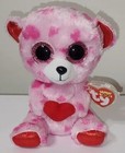 Ty Beanie Boos - Sweetikins The Valentine Bear  6 Inch  New Mwmts Stuffed Toy