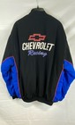 Chevrolet Men Black Embroidered Racing Bomber Jacket Xxl