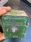Vintage First National Bank Metal Safe Coin Bank- Cast Aluminum Royal American