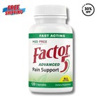 2 Pack Med Free Living Factor 5 Organic Joint   Muscle Support Complex 120 Caps