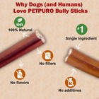 Bully Sticks 12  100  Natural Beef Bully Sticks Dog Chews   Treats 6 Count