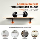 Uimoso Shelf Bracket 10 X 6 In 4 Pcs Heavy Duty Floating Shelf Brackets L Shelf