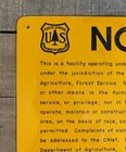 Vintage Forest Service Us Dept Of Agriculture Yellow Notice Special Permit Sign