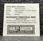 Harley Davidson Motorcycles Classic Derby  1 75oz  999 Silver Proof Challenge Co