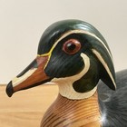 Hand-carved Hand-painted Wood Drake Duck Decoy Robert E Gest Vintage 10 5   