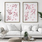 3 Sheet Rub On Floral Transfer Decals For Furniture Vintage Peach Blossom Flower