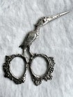 Victorian Era Sterling Silver Stork Scissors Very Fine 
