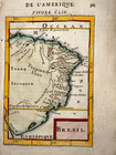 Brazil 1683 Alain Manesson Mallet Antique Map French Edition 17th Century