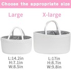 X-large Diaper Caddy Organizer  Boho Rustic Cotton Rope Nursery Baby Basket   