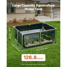 126 8 Gal Above Ground Fish Pond With Clear Viewing Panel  Stainless Steel Frame