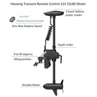 Aquos Haswing Black 12v 55lbs 39  Transom Trolling Motor With Remote Control
