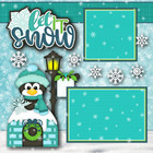 Let It Snow - Penguins Premade Scrapbook Pages Paper Printed Layout Dbds
