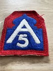 Ww2 Us 5th Army A-5 Division Shoulder Unit Military Uniform Patch Wwii