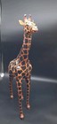 Vintage Large Leather Wrapped Giraffe Figure Sculpture 27  Tall Great Condition