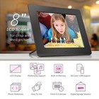 Lcd Digital Picture Frame Stylish Slim Modern Black Frame Aluratek