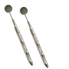 Dental Mouth Mirror With Hollow Handle Silver  Size  5 Lightweight  German Steel