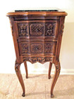 Vtg Marble Top Nightstand Vtg French Nightstand Carved Walnut End Table Ship  25