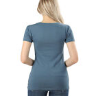  zenana  Crew Neck Short Sleeve T Shirt Basic Plain Solid Top Cotton  s-xl 