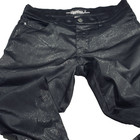 Vintage  90s Tyte  Black Sparkle Flare Pants Shiny Stretch Jr Size  7 Usa  Euc