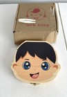 Baby Tooth Box  Wooden Milk Teeth Storage Organizer  Souvenir Box For Baby Boy