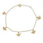 Vintage Gold-tone Sterling Silver 925 Bee Charm Anklet 9 -10 