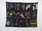 Vintage Hand Embroidery Textile Panel Embroidered Fabric Wall Hanging Needlework