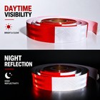 Conspicuity Dot-c2 Reflective Red White Warning Safety Tape Trailer Boat 2 x200 