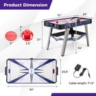 54  Air Hockey Game Table W 2 Pushers Pucks Adjustable Foot Pads Led Scoreboard