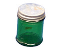 Antique  2 1 4    Green  Medicine Bottle  New Lid  Item   A - 5273