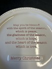 Mud Pie 12    Merry Christmas Blessing Ceramic Plate