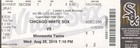 Ticket Stubs  Chicago White Sox Vs Minnesota Twins - August 28  2019