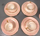 Vintage Mcm Pink Children s Bone China Tea Set With Blue Flowers Gold Trim