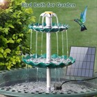 3-tier Solar Bird Bath Fountain With 3 5w Solar Powered Fountain For Outdoor