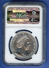 2014 Ngc Ms69 Isle Of Man Angel 1oz Silver Queen Elizabeth Archangel Michael