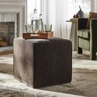 Lynwood Square Upholstered Cube Light Brown - Threshold Designed With Studio