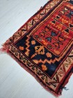 Antique Anatolian Rug Fragment  Handwoven Wool Collector   s Textile  Tribal Motif